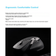Большая беспроводная/Bluetooth/проводная офисная мышь Rapoo MT760 с многорежимным подключением, эргономичным дизайном, передачей данных между экранами, литиевой батареей, обеспечивающей до 150 часов работы, 11 программируемыми кнопками, серо-белого цвета. - изображение 3
