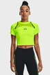Жіночий салатовий топ Run Anywhere Crop SS Under Armour M 1376816-369 - зображення 1