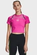 Жіночий рожевий топ UA Run Anywhere Crop SS Under Armour XL 1376816-652 - изображение 1