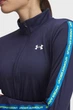Жіночий темно-синій лонгслів UA Tech WM Tape Half Zip Under Armour S 6005100-403 - изображение 3