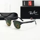 Солнцезащитные очки Ray-Ban Clubmaster RB3016 W0365 51, чёрная оправа, зелёные линзы, унисекс - изображение 1