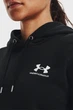 Жіноче чорне худі Essential Fleece Hoodie Under Armour L 1373033-001 - изображение 4