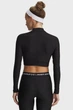 Жіночий чорний топ HeatGear Crop Mock LS Under Armour SM 6012691-008 - изображение 2