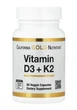 Вітаміни D3 і K2 25 мкг/40 мкг California Gold Nutrition 60 вегетаріанських капсул - зображення 1