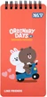 Блокнот Yes Line Friends Moto 80х160 мм 60 аркушів у клітинку (152202) (5056574470560) - зображення 1