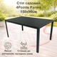 Набор садовой мебели 4Points Orvieto-6 прямоугольный стол 150×90см со столешницей из искусственного дерева Polywood + 6 стульев Темно-серый - изображение 2