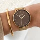 Жіночий Годинник Burker Watches Ruby Коричнево-золотий Сітка - изображение 5