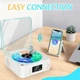Bluetooth колонка нічник проектор зоряного неба дитячий Wave Atmosphere Speaker KW03 з RGB підсвіткою проектор океану для сну портативна для спальні дитячої з будильником дисплеєм акумулятор 1500 мАг 5Вт BT 5.0 AUX TF карта - зображення 4