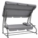 Садовая качель 4P Garden Comfort четырёхместная, 230 см, раскладная, с подушками и подстаканниками, Темно-серая - изображение 2