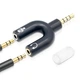 Разветвитель для наушников и микрофона 3,5 мм Jack 3-pin на 4-pin аудиоадаптер, сплиттер, черный - изображение 3