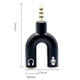 Разветвитель для наушников и микрофона 3,5 мм Jack 3-pin на 4-pin аудиоадаптер, сплиттер, черный - изображение 4
