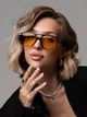 Сонцезахисні окуляри з жовтими лінзами "Vintage Aviator" Honey Fashion Accessories чорний (4-138) - изображение 1