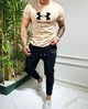 Спортивний костюм Under Armour футболка + штани чорний з бежевим 2XL 4215 - зображення 2