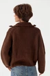 Кардиган на молнии из крупной вязки Lurex Коричневый One Size (3036) - изображение 2