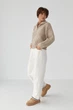 Кардиган на молнии из крупной вязки Lurex Бежевый One Size (3036) - изображение 3