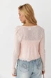 Ажурный кардиган в комплекте с майкой Lurex Пудровый One Size (8182) - изображение 2