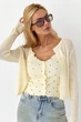 Ажурный кардиган в комплекте с майкой Lurex Желтый One Size (8182) - изображение 5