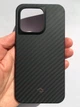 Чохол протиударний Pitaka Military Grade MagSafe MagEz Case Pro 3 для iPhone 14 Pro 1500D Black/Grey (KI1401PP) - изображение 4