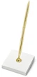 Długopis ze stojakiem jasnokremowym PartyDeco 8 x 8 x 16,5 cm Złoty (SD11-019) (5902230728912) - obraz 1