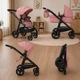 Кукольная коляска-трансформер для кукол 2в1 розовая Carrello ULTRA (9696 POWDER PINK) - изображение 2
