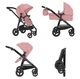 Кукольная коляска-трансформер для кукол 2в1 розовая Carrello ULTRA (9696 POWDER PINK) - изображение 3