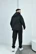 Теплый спортивный мужской костюм на флисе с капюшоном 60/62, Графит - изображение 2