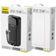 Powerbank павербанк УМБ Dudao K15 Pro 20000mAh 22.5W PD USB-A USB-C In/Out with built-in USB-C/Lightning cables Black (6977196682430) - зображення 3