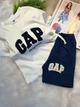 Детский костюм GAP на мальчика (футболка+шорты) 104-110 см бело/темно-синий - изображение 2
