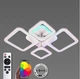 Умная люстра-колонка светодиодный светильник с управлением от пульта 62W RGB для спальни и гостиной Белая - изображение 3