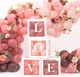 Pudełka na balony PartyDeco Love 30 x 30 cm Białe 4 szt (5904555011502) - obraz 3