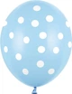 Balony PartyDeco Pastel Kropki Baby 30 cm Niebeske 50 szt (5901157492418) - obraz 1