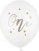 Balony PartyDeco Pastel Pure One 30 cm Białe 50 szt (5900779180208) - obraz 1