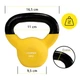 Гиря металлическая Cornix 4 кг с виниловым покрытием XR-0435 Yellow/Black - изображение 2