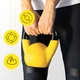 Гиря металлическая Cornix 4 кг с виниловым покрытием XR-0435 Yellow/Black - изображение 6