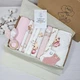 Набор для новорожденного: плед, полотенце, пеленки и грызунок a.l.babybox Сладкие объятия - изображение 1