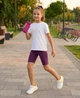 Велосипедки для девочки трикотажные сливовые рост 122 см Смайл Тайм SmileTime Basic Sport (LL18-08-21) - изображение 1