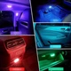 Автомобільна LED лампа з сенсорним керуванням Bodasan Різнокольорова, USB зарядка, магнітне кріплення (C7726) - зображення 8