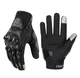 Мото перчатки с красными вставками, чёрные, сенсорные, (Black, XL) - изображение 1