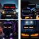 Светодиодная LED-панель RGB 120х595 мм Bluetooth для авто с анимацией эмодзи и текстов на стекло Черная для отображения сигналов - изображение 2