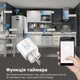 Умная розетка Tuya 20A WiFi с поддержкой Alexa, удалённое управление через приложение, голосовое управление, таймер, для дома - изображение 3