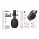 Беспроводные наушники Borofone BO34 Rock Retro Bluetooth 5.4, Hi-Fi звук, 40 мм драйверы, до 32 часов работы, аккумулятор 300 мАч, Type-C, Brown - изображение 3
