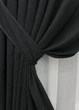 Комплект готових штор VR-Textil Мікровелюр Petek YL № 2017ш Чорний 150х270 см 2 шт (33-1011) - зображення 5