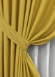 Комплект готових штор VR-Textil Шеніл однотонний № 1897ш Гірчичний 150х270 см 2 шт (33-0939) - зображення 5
