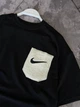 Мужская футболка Nike плотная 2-х нитка карман с коротким рукавом черная L (LUX1545) - изображение 5