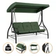 Большая садовая качеля с толстым матрасом LEOBRO Luxury Pro до 300 кг Green (LB-1047) - изображение 1
