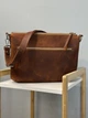 Сумка женская кожаная MIROS 34/27/9 см Коньяк Крейзи - изображение 2