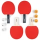 Набор для настольного тенниса Butterfly Racket Set Easy 4 Bats 6 Balls (6257643202) - изображение 3