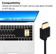 Кабель HDMI Slim, 2K 144Hz (4K 60Hz), Тонкий(3.2mm), 2m(200cm), Black - зображення 5