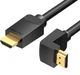 Кабель Vention HDMI M - M 2 м V2.0 4K 60Гц PVC с угловым коннектором 270 градусов Black (AAQBH) - изображение 1
