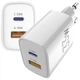 Зарядний пристрій Sigma 1xUSB-C PD33W + 1xUSB QC3.0 GaN X-power PS33-01 white (4827798527719) - зображення 1